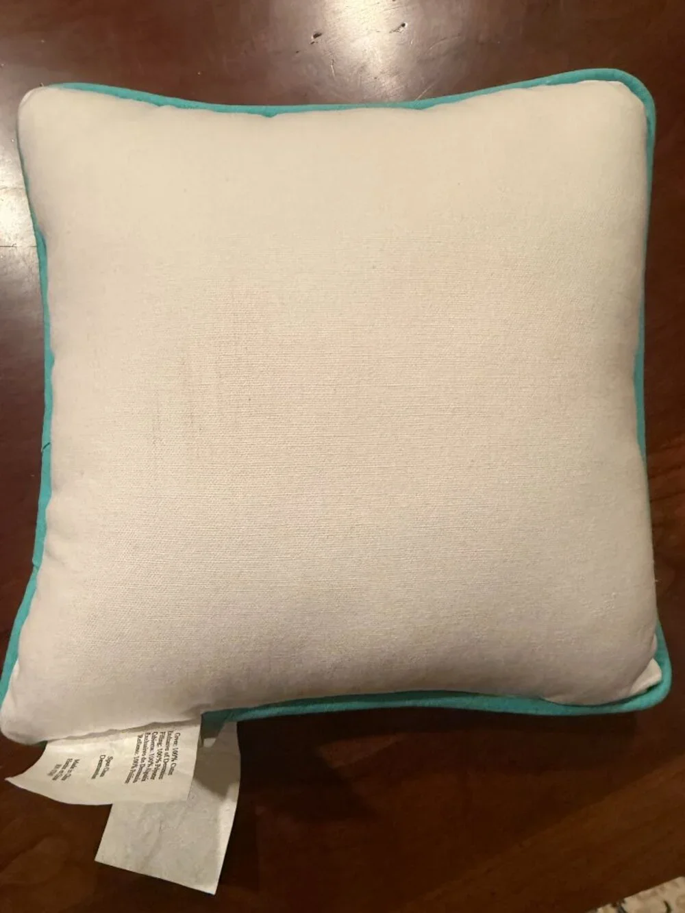 Mermaid Off Duty Pillow Embroidered Coastal Accent Pillow 9 x 9